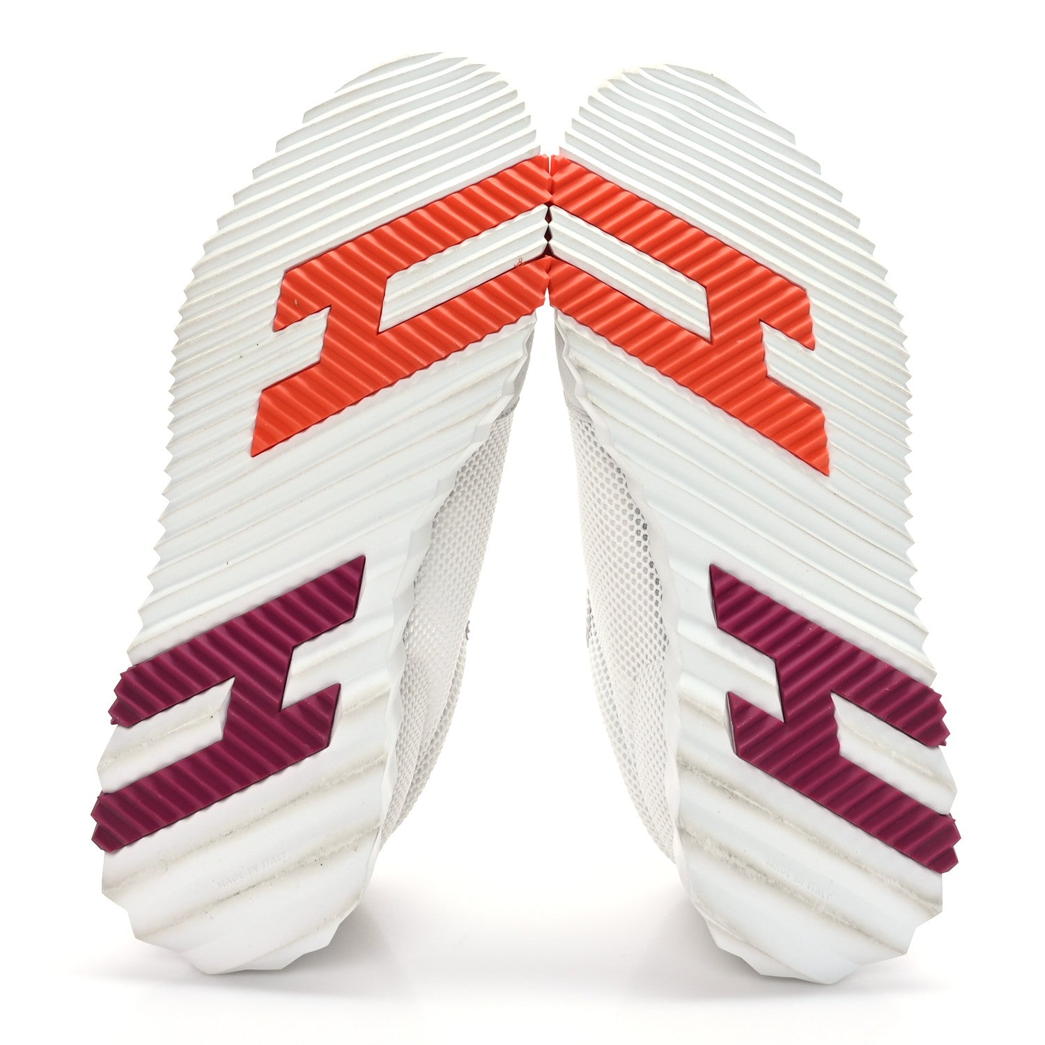 Hermes Air Mesh Suede Goatskin Bouncing Sneakers 41 White Orange Pink 5 of 7