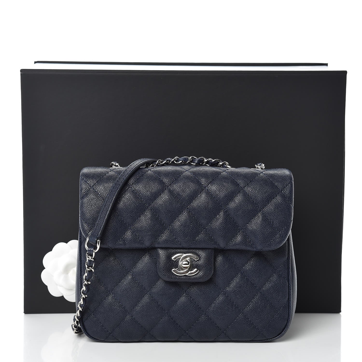 Chanel Caviar Quilted Medium Urban Companion Flap Navy 10 of 10
