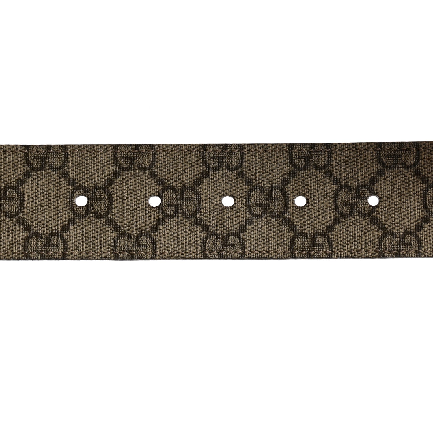 Gucci GG Supreme Monogram Selleria Calfskin Interlocking G 40mm Belt 90 36 Beige Ebony Cocoa 5 of 6
