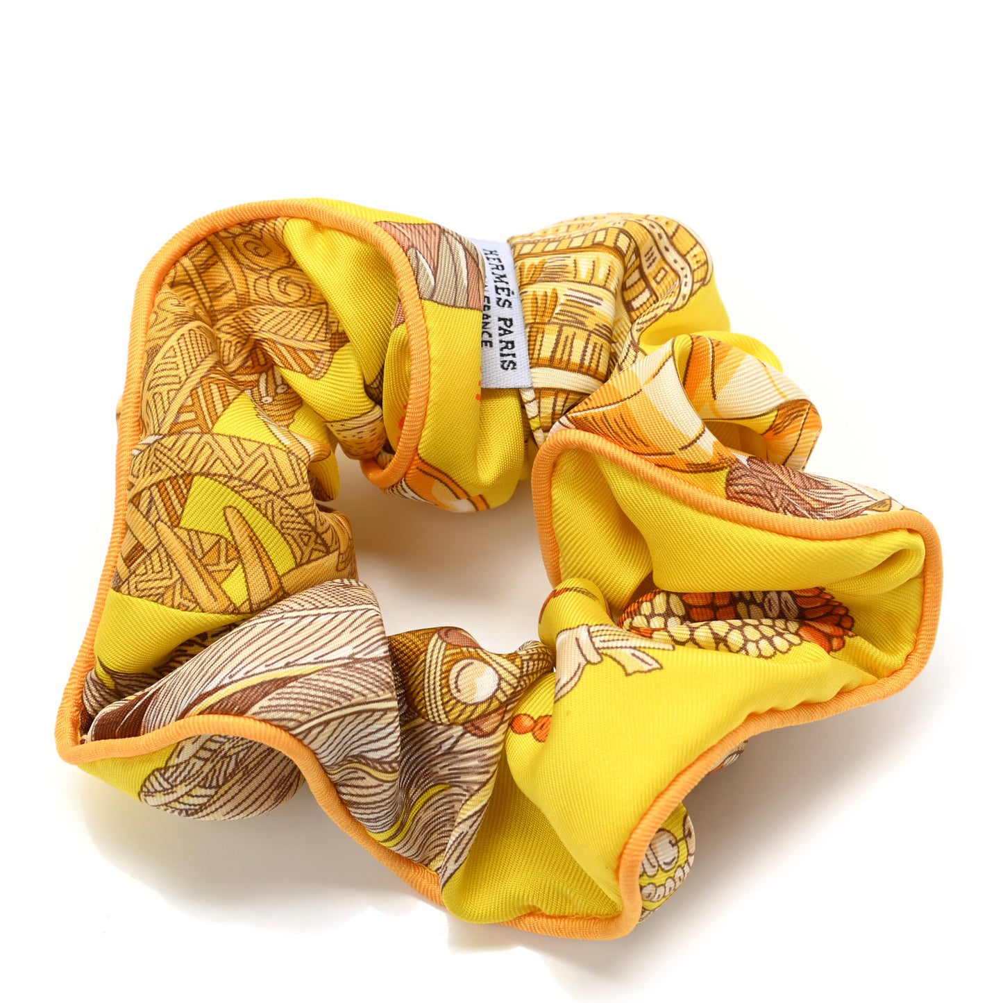Silk Patchwork Claudia Scrunchie Multicolore Jaune