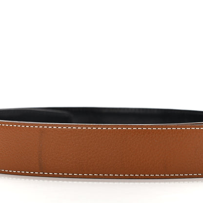 Hermes Box Togo 32mm Belt Strap 85 Black Gold 7 of 7