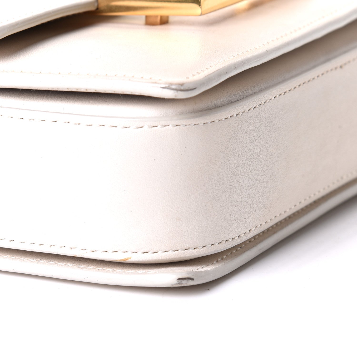 Saint Laurent Calfskin Small Classic Lulu Bag White 7 of 7