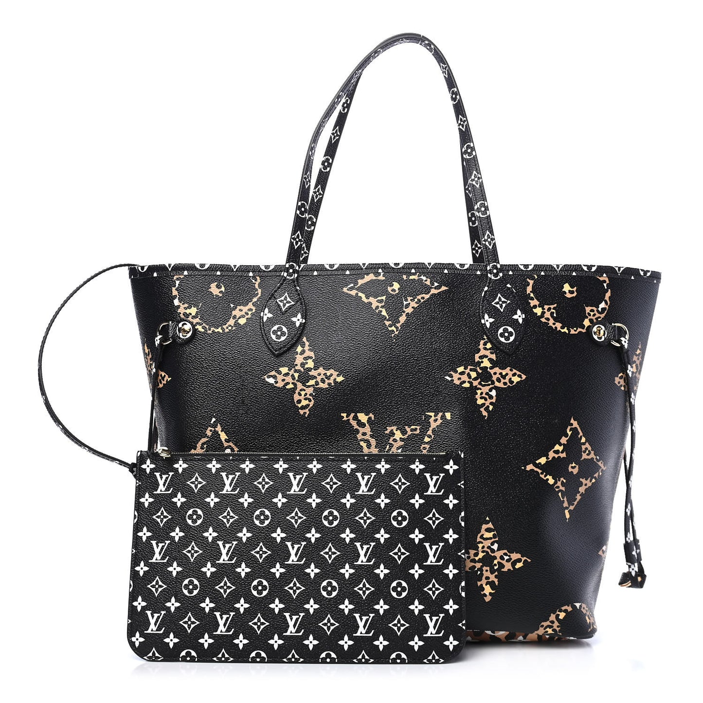 Monogram Giant Jungle Neverfull MM Black