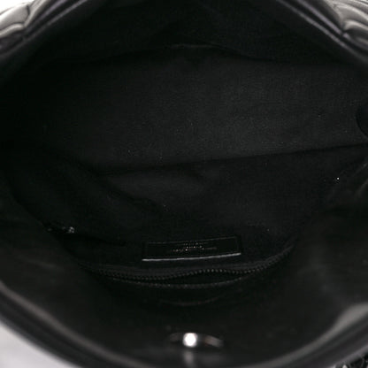 Saint Laurent Lambskin Quilted Small Loulou Puffer Monogram Chain Satchel Black 5 of 10