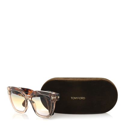 Tom Ford Acetate Square Sunglasses TF939 Transparent Tortoise 9 of 9
