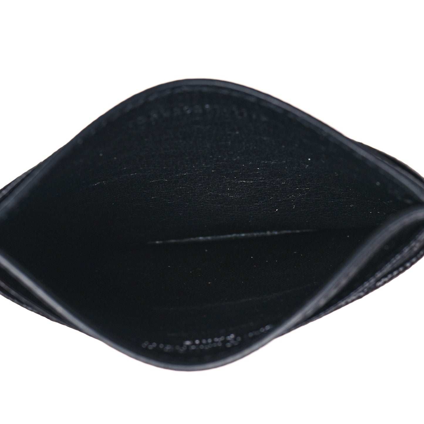 Grain De Poudre Matelasse Chevron Monogram Credit Card Case Black