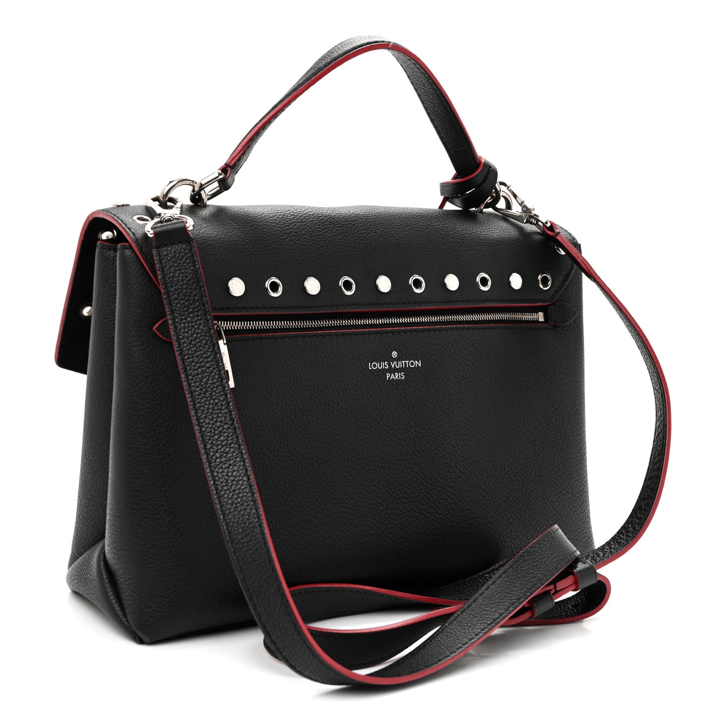 Soft Calfskin My Lockme Rivets Black