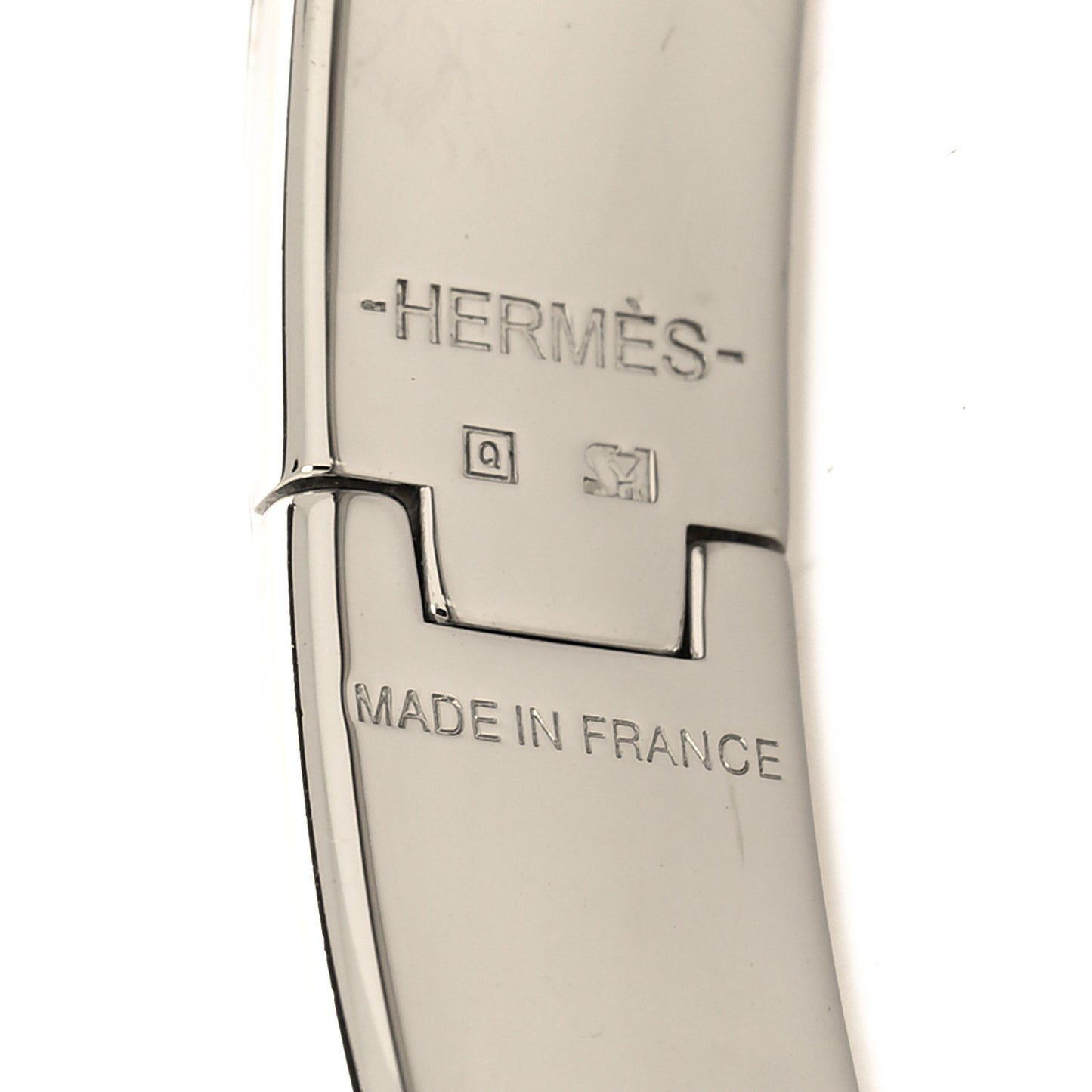 Enamel Narrow Clic Clac H Bracelet PM White