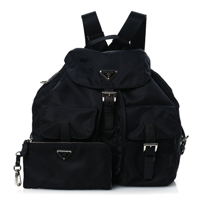 Prada Tessuto Nylon Saffiano Medium Backpack Black 3 of 16