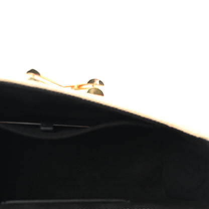 Louis Vuitton Calfskin Raffia Twist Shoulder Bag MM Black 5 of 9