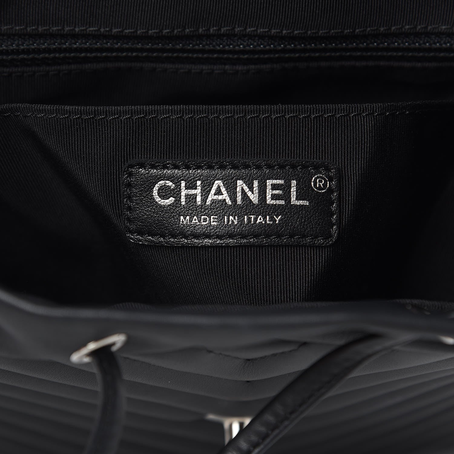 Chanel Calfskin Chevron Quilted Large Urban Spirit Backpack Black 6 of 17