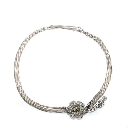 Chanel Crystal CC Camellia Belt Silver 4 of 5