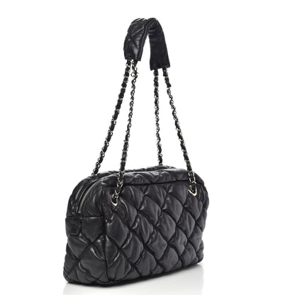 Chanel Lambskin Bubble Quilt Camera Case Black 3 of 10