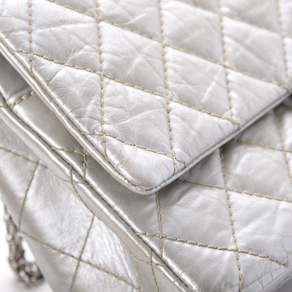 Chanel Metallic Aged Calfskin Quilted 2.55 Reissue 226 Flap Silver 12 of 17