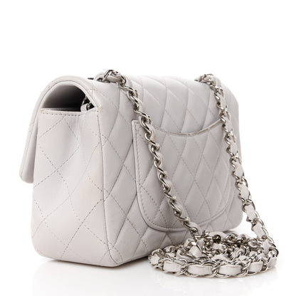 Chanel Lambskin Quilted Mini Rectangular Flap Grey 3 of 13
