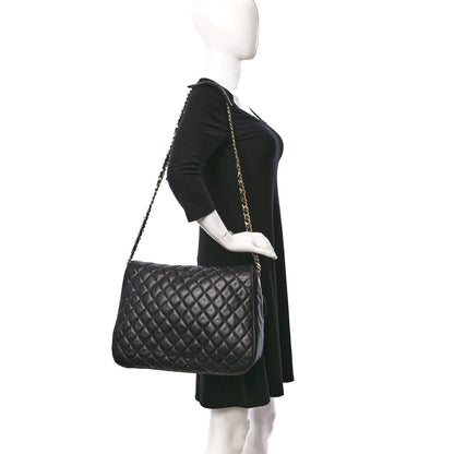 Chanel Aged Calfskin Quilted Messenger Bag Black 3 of 13