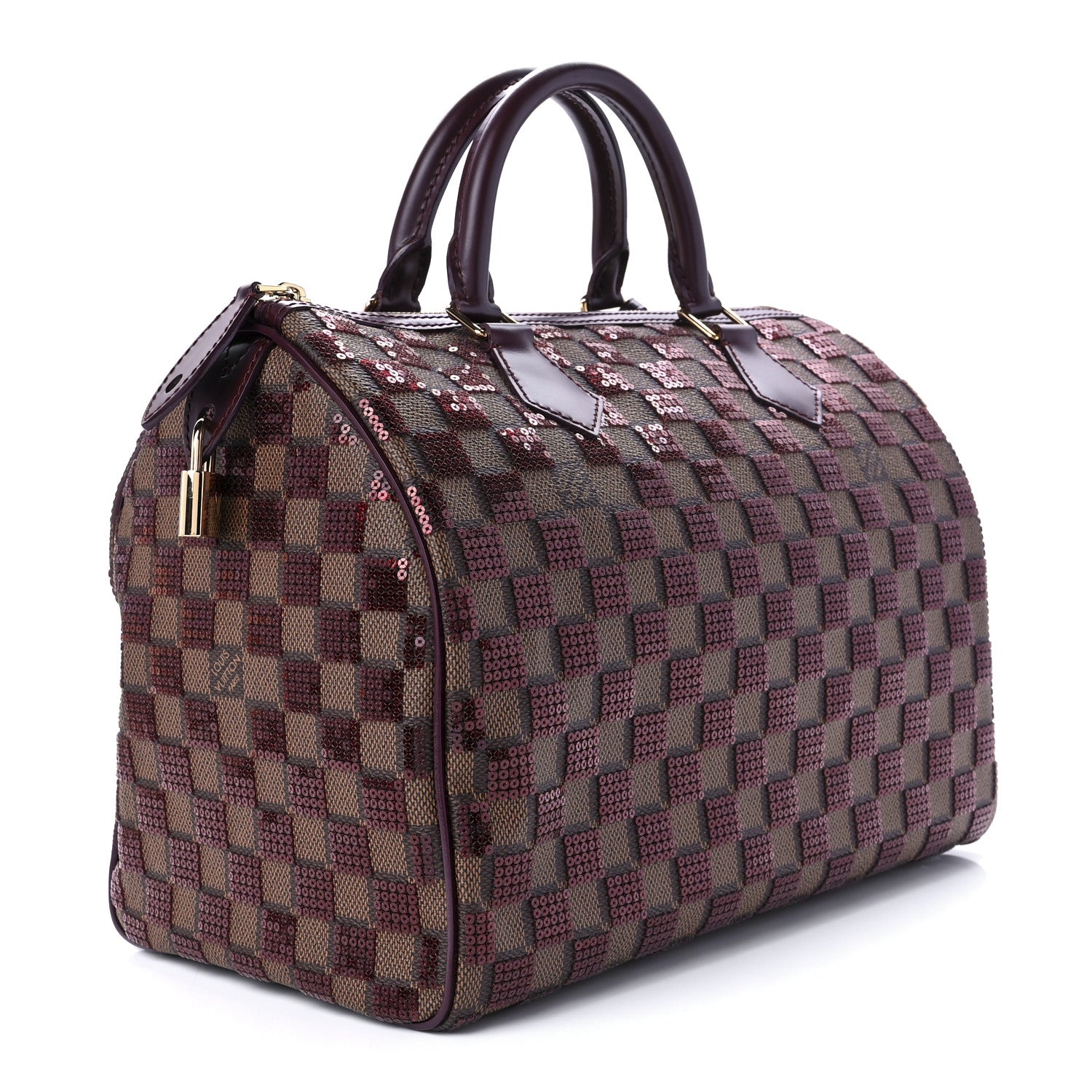 Louis Vuitton Damier Paillettes Speedy 30 Rouge 3 of 14