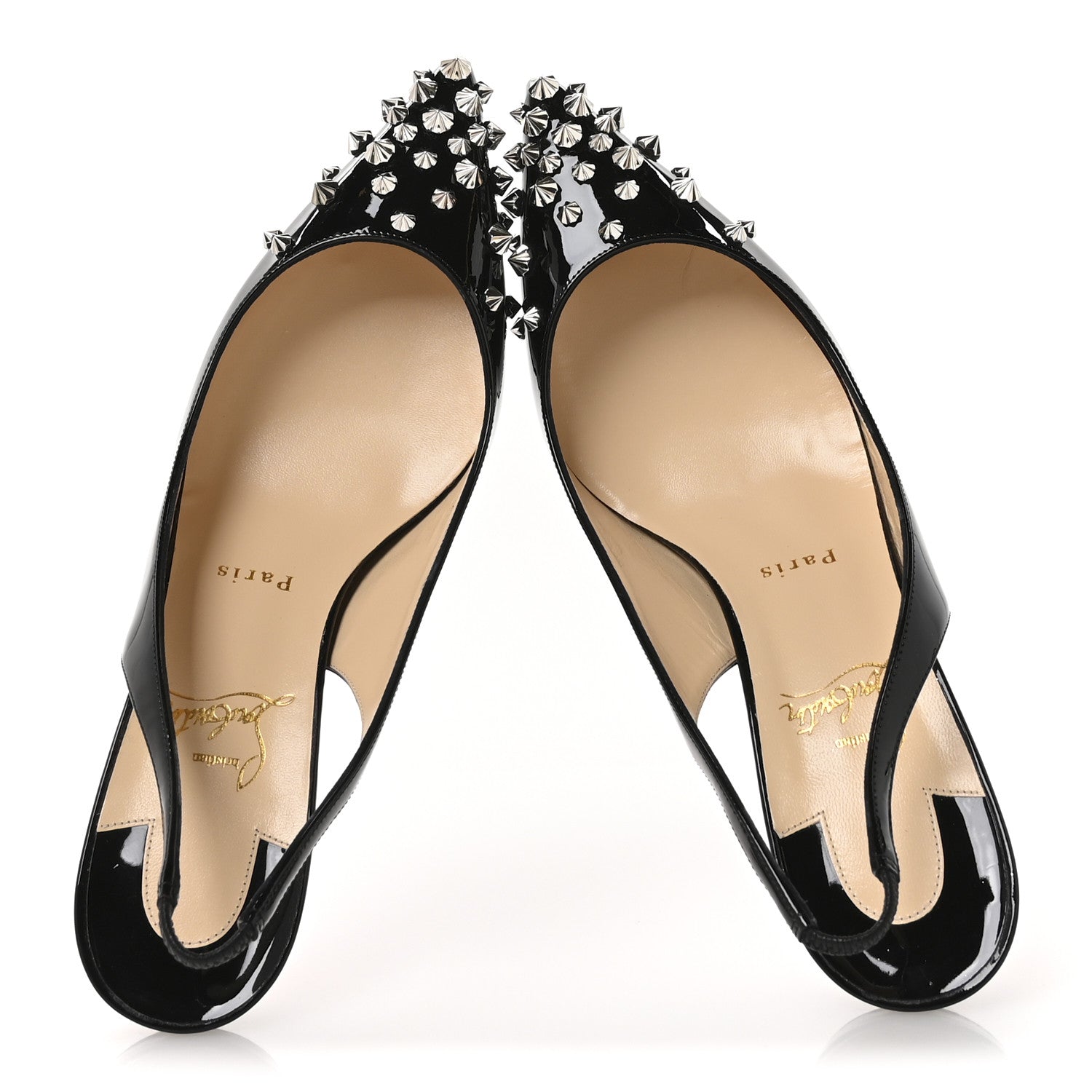 Christian Louboutin Patent Drama Sling 70 Pumps 39.5 Black 2 of 8