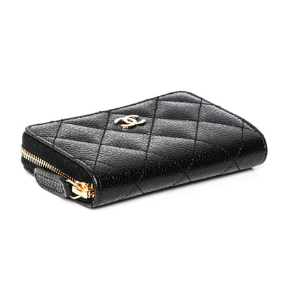 Chanel Caviar Quilted Zip Coin Purse Black 4 of 7