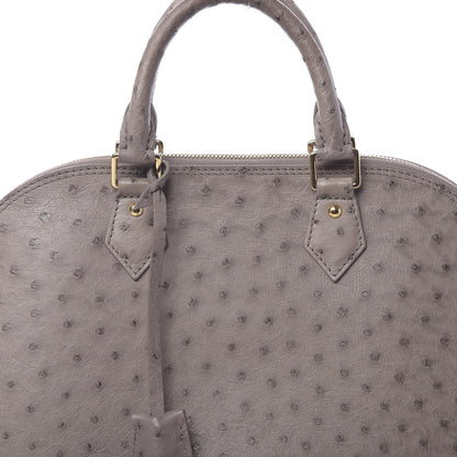 Louis Vuitton Ostrich Alma PM Gris 7 of 10