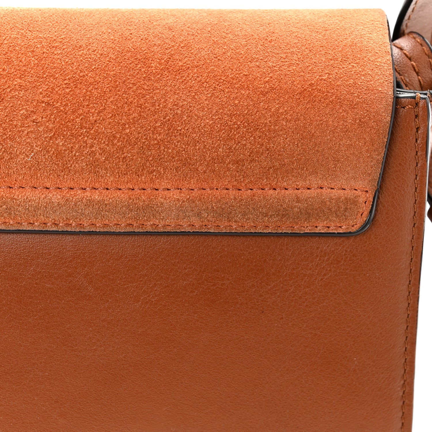 Chloe Suede Calfskin Small Faye Shoulder Bag Tobacco 14 of 15