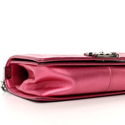 Chanel Metallic Patent Calfskin Quilted Medium Boy Flap Pink 9 of 16