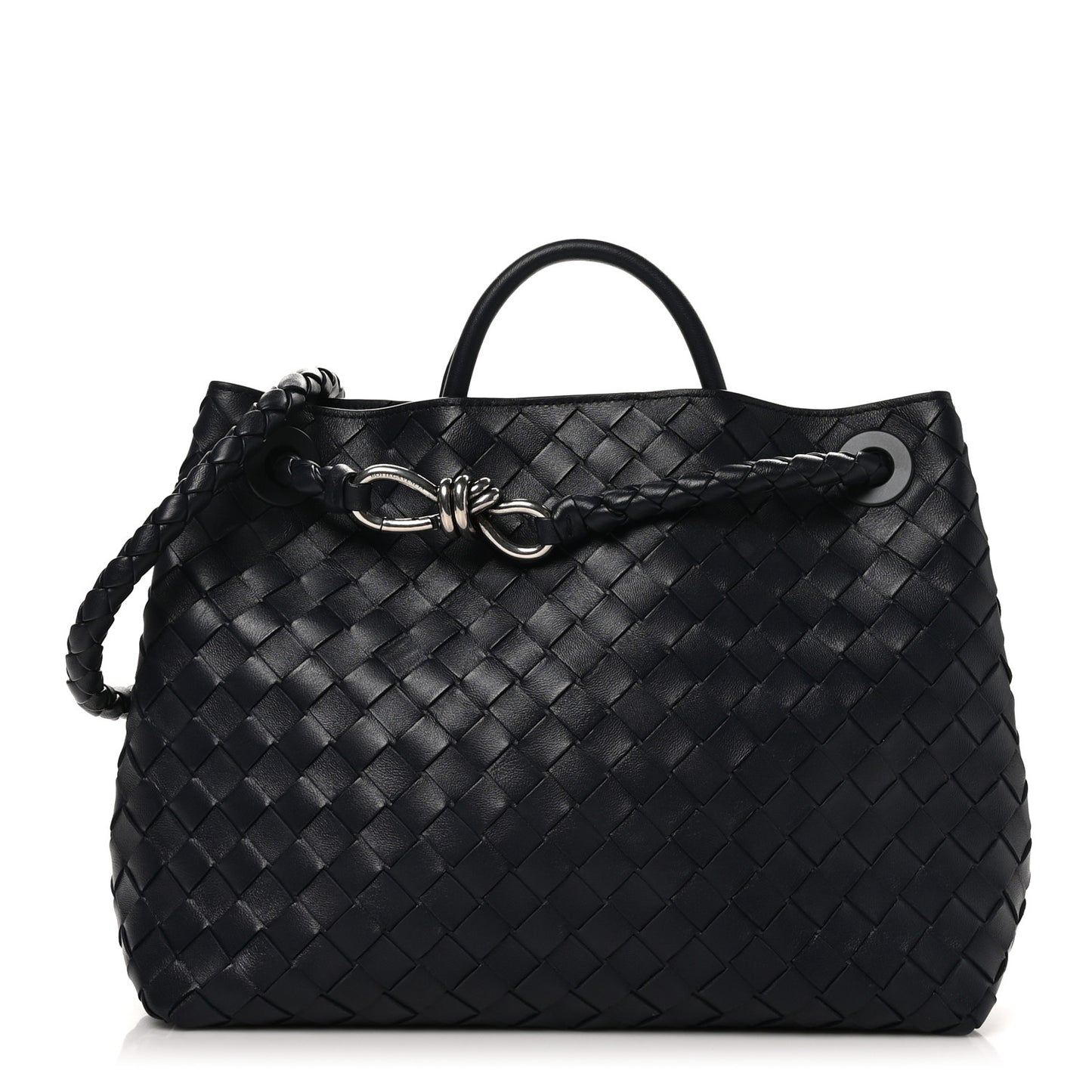 Nappa Intrecciato Medium Andiamo Shoulder Bag Space