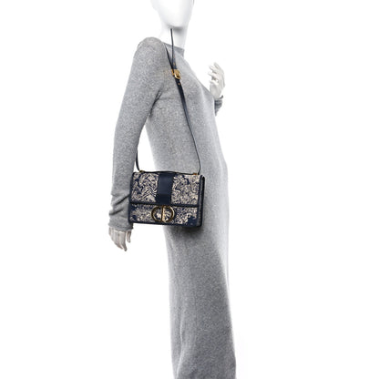 Christian Dior Toile de Jouy Reverse Jacquard 30 Montaigne Flap Bag Blue 2 of 10