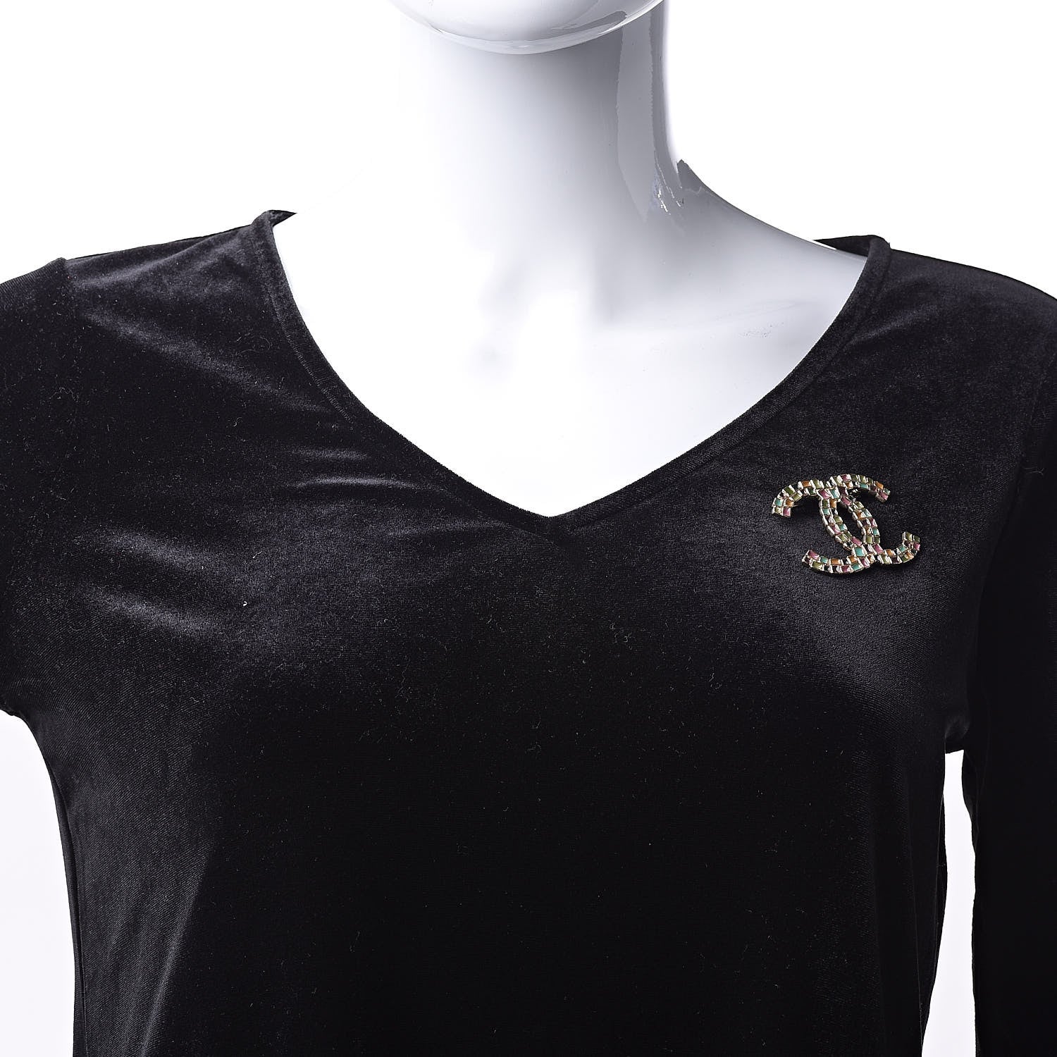 Chanel Enamel CC Brooch Gold Multicolor 2 of 4