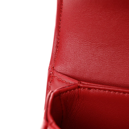 Celine Shiny Calfskin Triomphe Mini Besace Clea Red 14 of 15