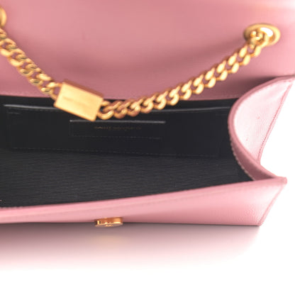 Saint Laurent Grain De Poudre Small Classic Monogram Kate Satchel Old Rose 4 of 8