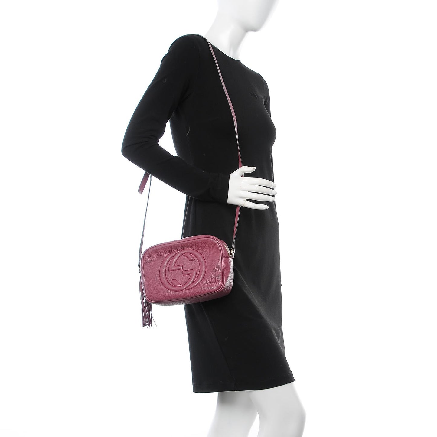 Pebbled Calfskin Small Soho Disco Bag Peonia Flower