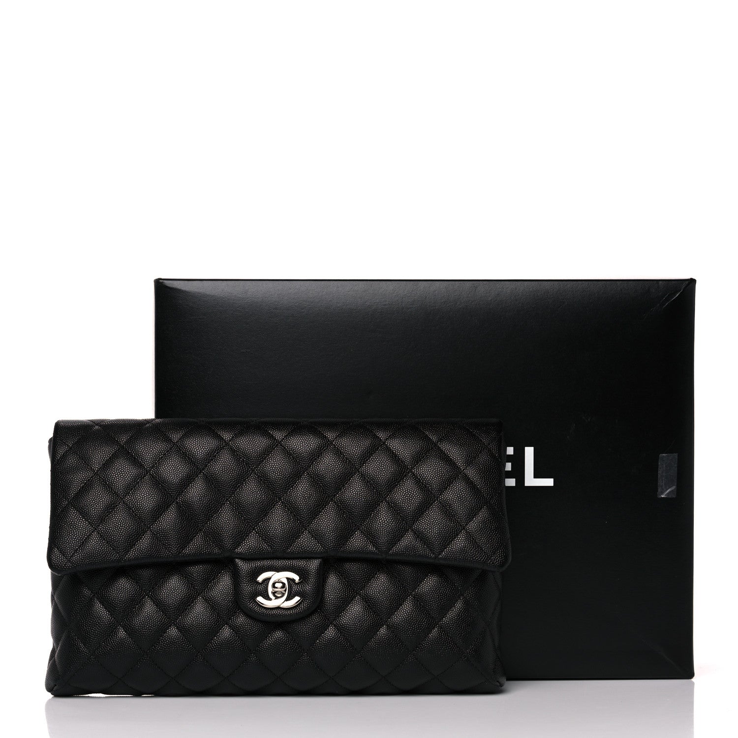 Chanel Caviar Quilted Flap Clutch Black 11 of 11