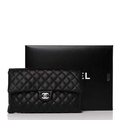 Chanel Caviar Quilted Flap Clutch Black 11 of 11