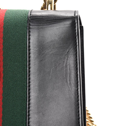 Gucci Calfskin Mini Sylvie Chain Shoulder Bag Black 12 of 18