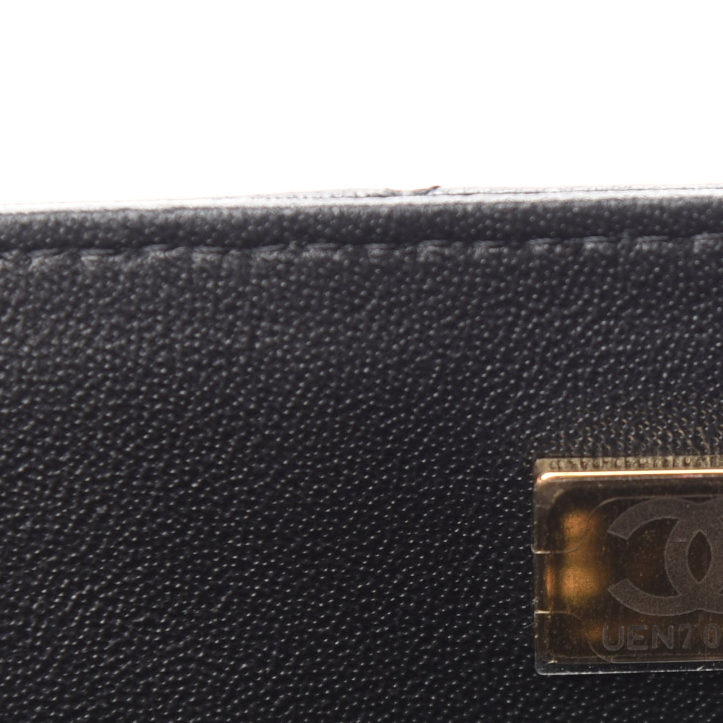 Lambskin Quilted Mini Rectangular Flap Black