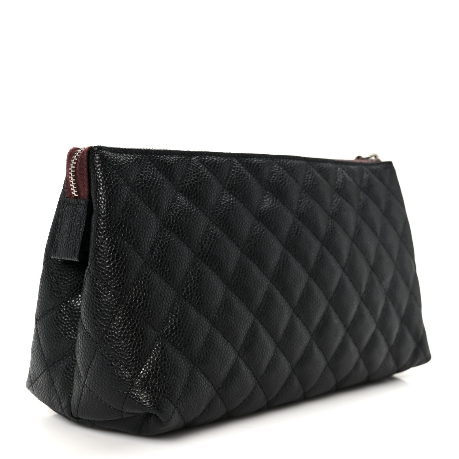 Chanel Caviar Quilted Cosmetic Case Black 3 of 10