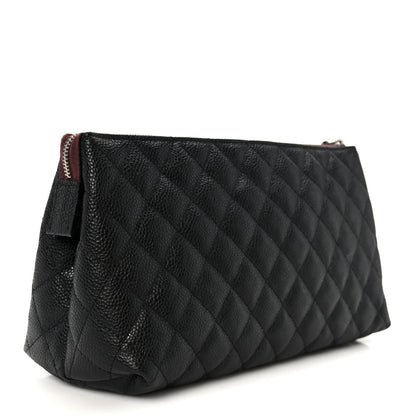 Chanel Caviar Quilted Cosmetic Case Black 3 of 10