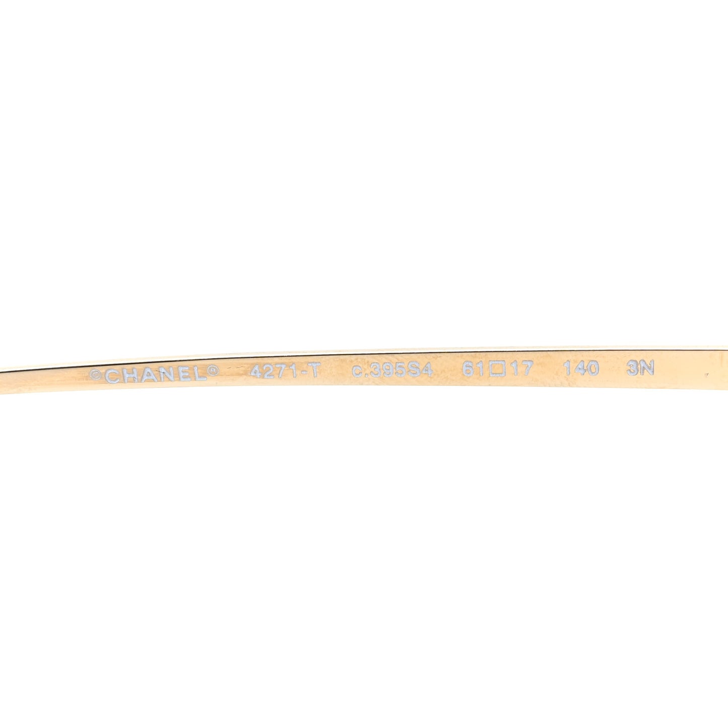 Titanium Rimless Square Sunglasses 4271-T Gold Black