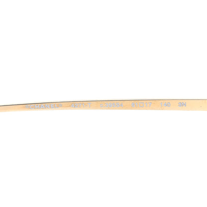 Chanel Titanium Rimless Square Sunglasses 4271-T Gold Black 6 of 6