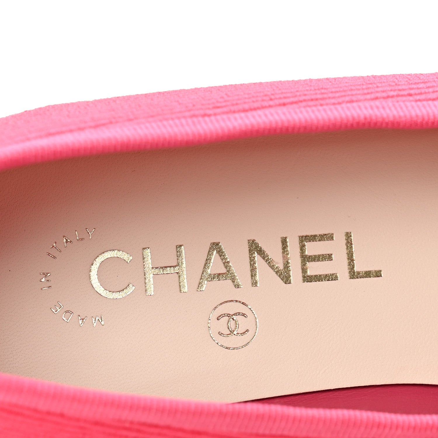 Chanel Embroidered Fabric Cap Toe CC Ballerina Flats 37 Dark Pink 8 of 10
