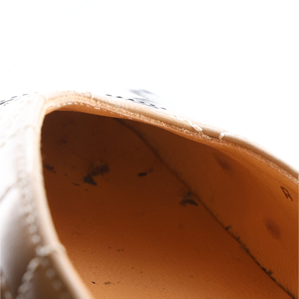 Lambskin Patent Calfskin Quilted Cap Toe CC Slingback Pumps 38.5 Beige Black