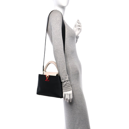 Louis Vuitton Taurillon Capucines BB Black Greige Doux Scarlet 2 of 12