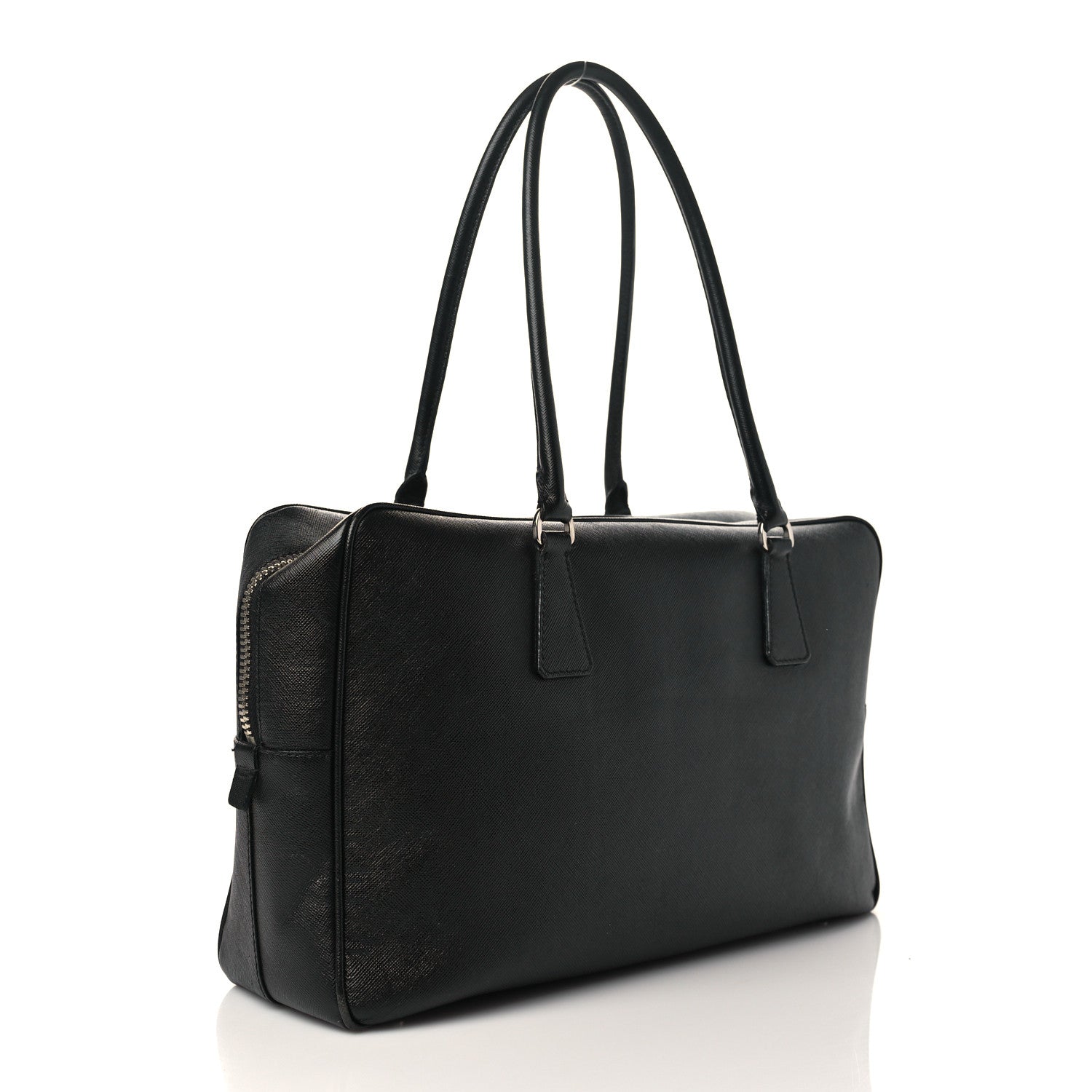 Prada Saffiano Lux Bauletto Black 3 of 7