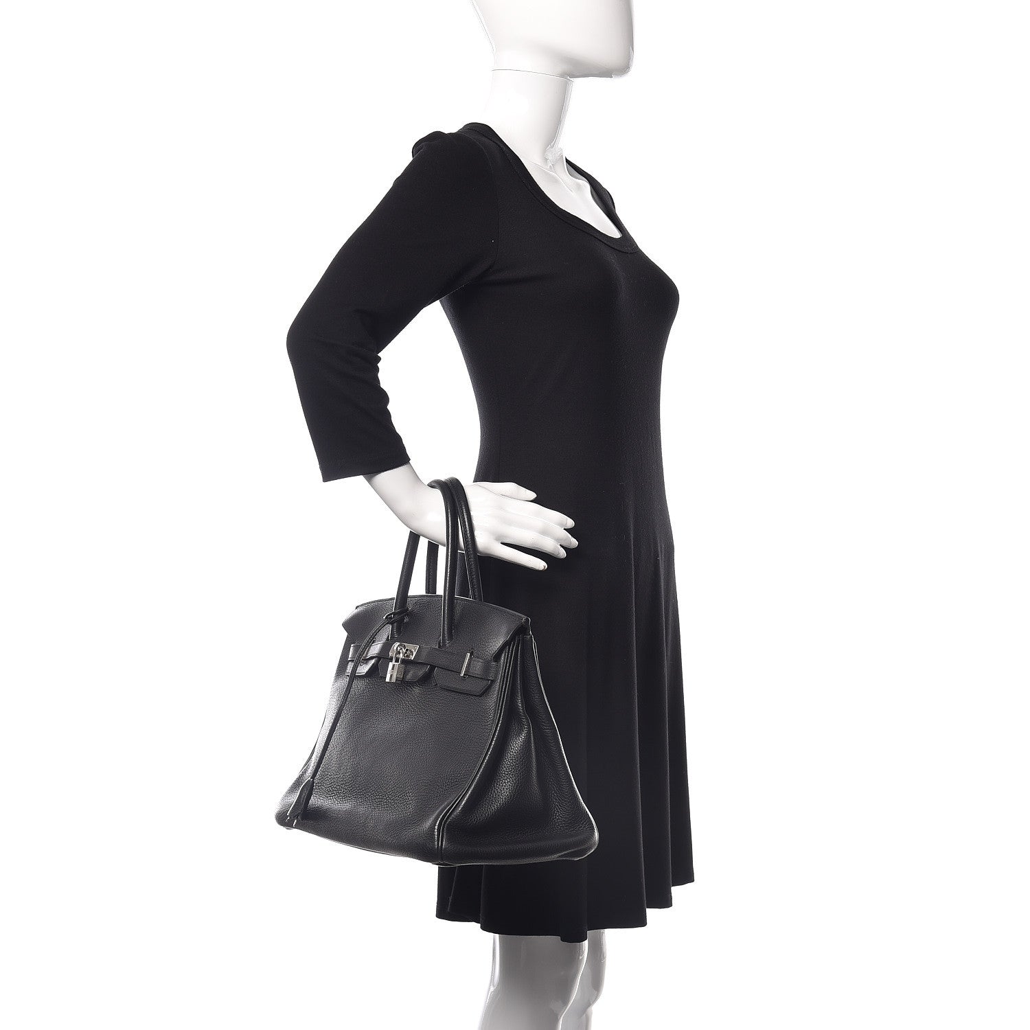 Hermes Taurillon Clemence Birkin 35 Black 2 of 32