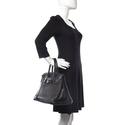 Hermes Taurillon Clemence Birkin 35 Black 2 of 32