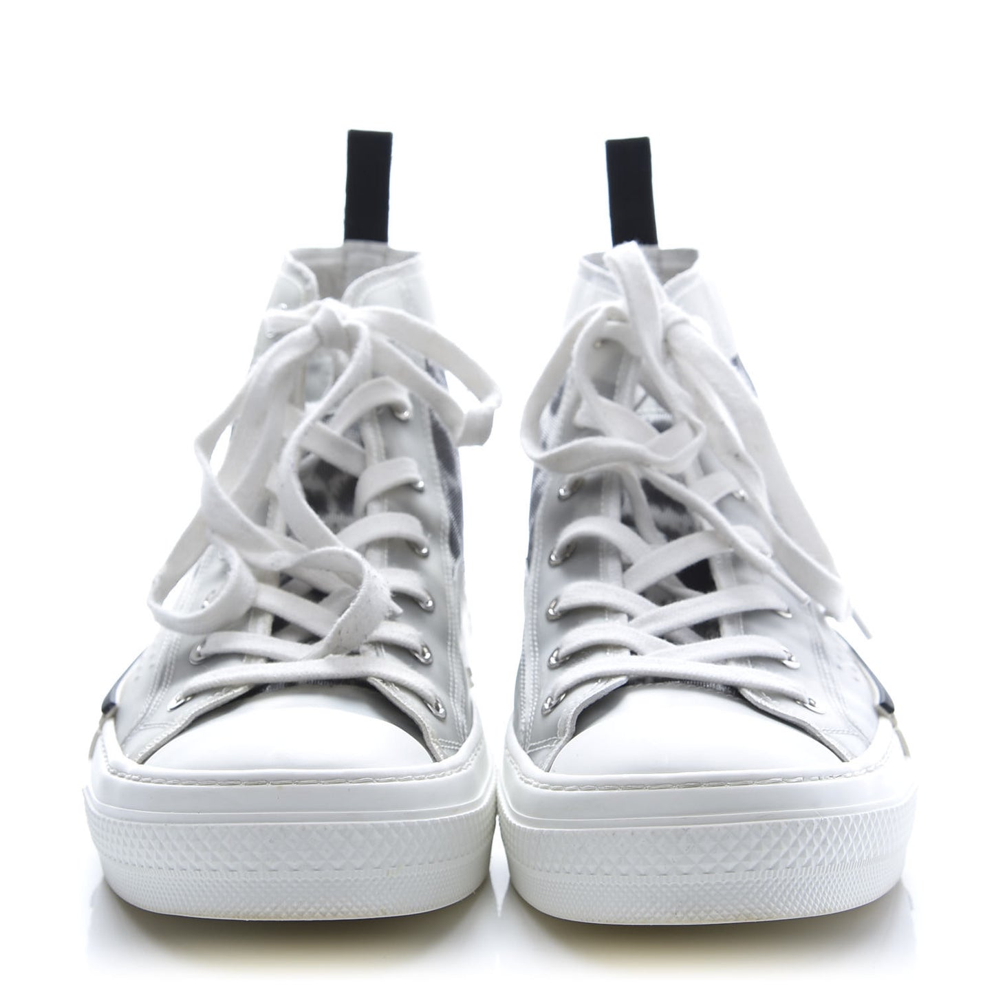 Canvas Leopard Print Mens B23 High Top Sneakers 40 White