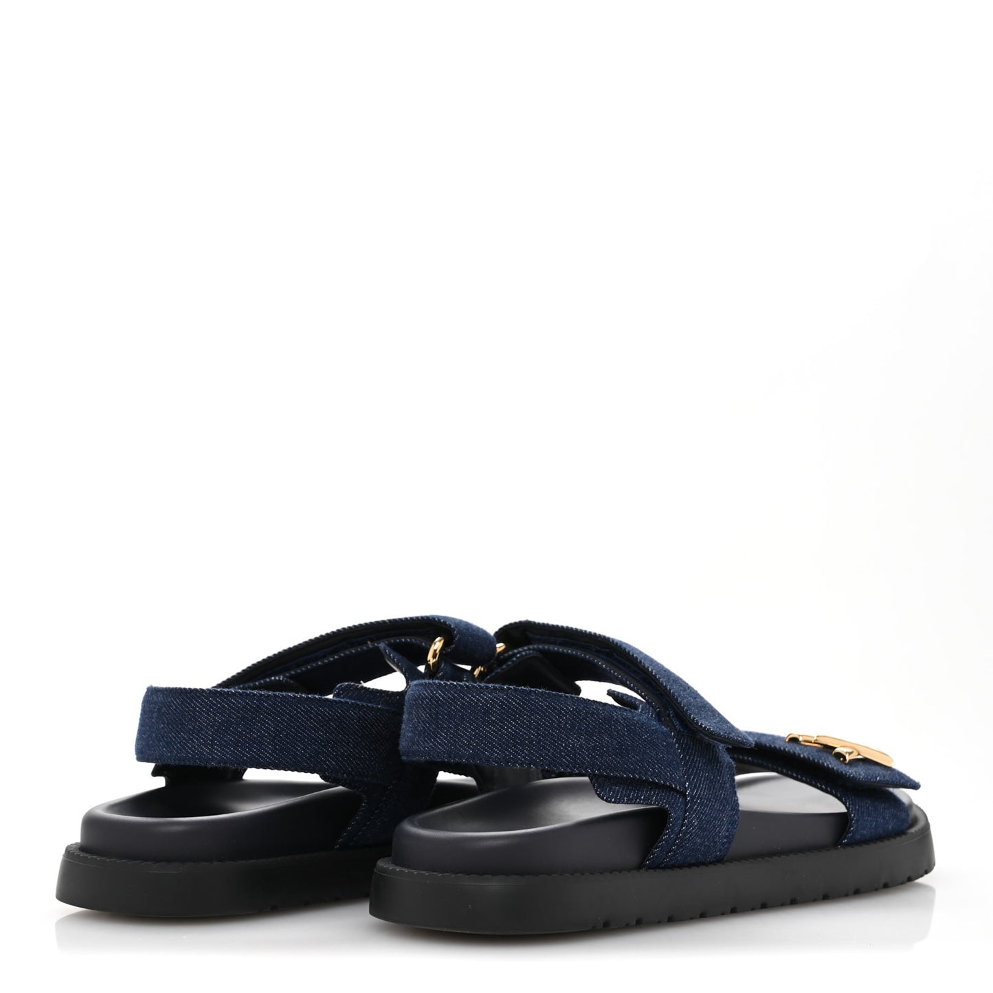 Denim Sunset Comfort Flat Sandals 39 Blue