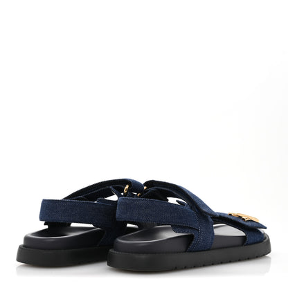 Louis Vuitton Denim Sunset Comfort Flat Sandals 39 Blue 5 of 9