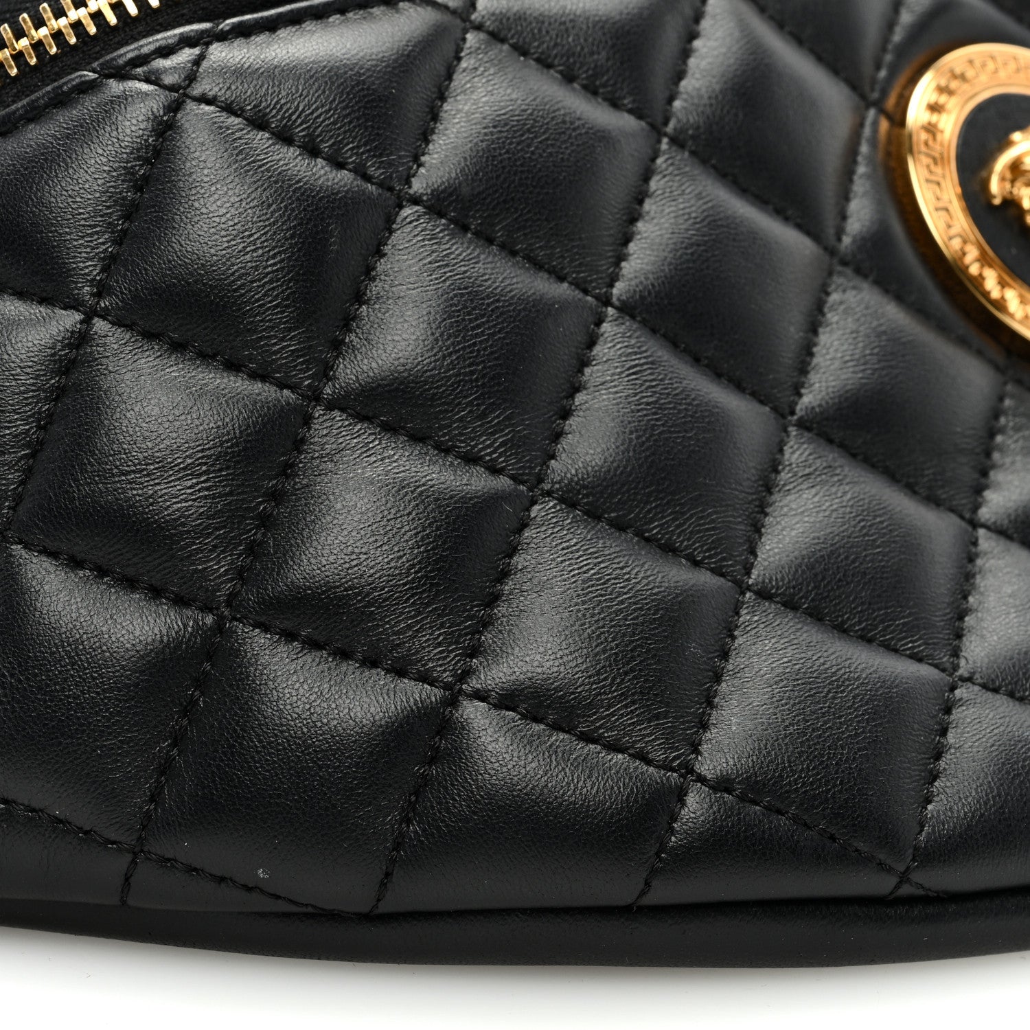 Versace Nappa Quilted Medusa Belt Bag Black 8 of 9